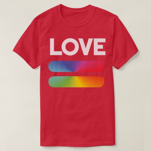 Liefde Gelijkheid Rainbow LGBT Pride Awareness Maa T-shirt (Design voorkant)