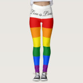 Liefde gelijkheidsregenboog vlag LGBT Lesbian Gay  Leggings (Voorkant)