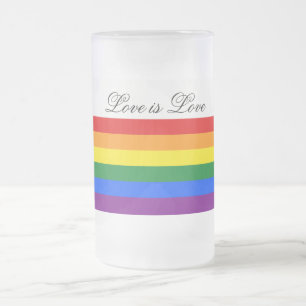 Liefde gelijkheidsregenboog vlag LGBT Lesbian Gay  Matglas Bierpul