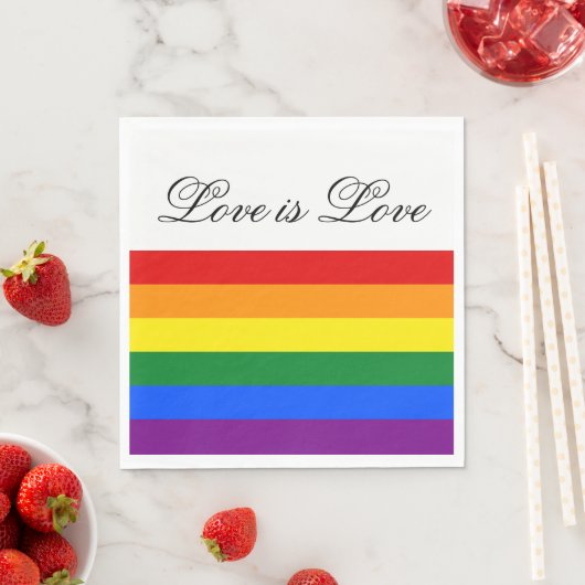 Liefde gelijkheidsregenboog vlag LGBT Lesbian Gay Servetten (Insitu)