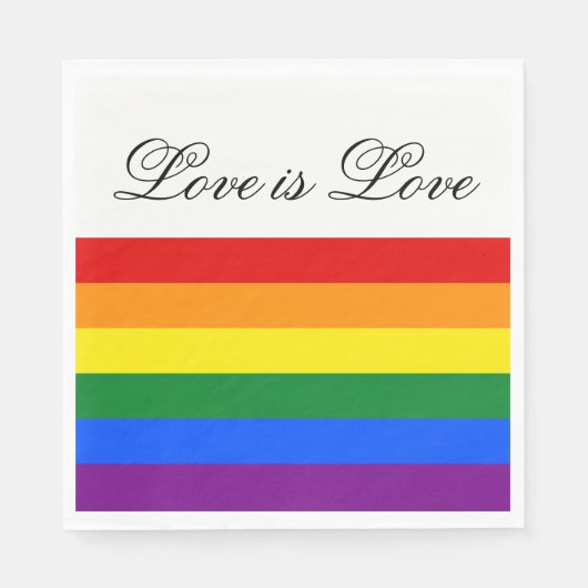 Liefde gelijkheidsregenboog vlag LGBT Lesbian Gay Servetten (Voorkant)