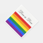 Liefde gelijkheidsregenboog vlag LGBT Lesbian Gay Servetten (Hoek)