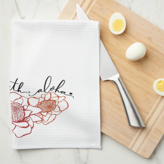 Liefde geloof en Aloha Kitchen Towel Theedoek (Quarter Fold)