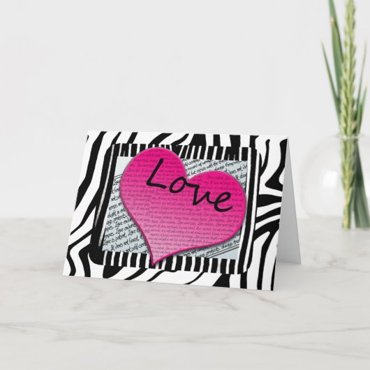 Liefde gelooft, Endures - 1 Korinthians 13 Harten Feestdagen Kaart (Voorkant)