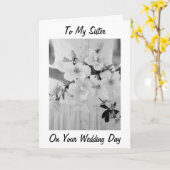 LIEFDE GELUK / DROMEN KOMEN WAAR ZUSTER BRUILOFTEN KAART (Gele Bloem)