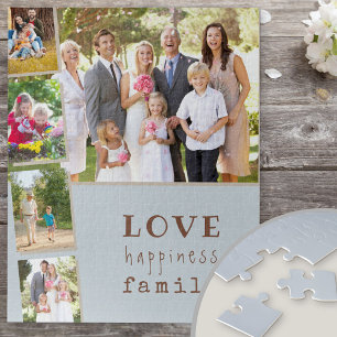Liefde Geluk Familie Foto Strip Collage Legpuzzel