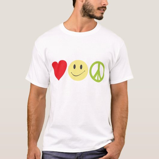 Liefde geluk Vrede T-shirt (Voorkant)