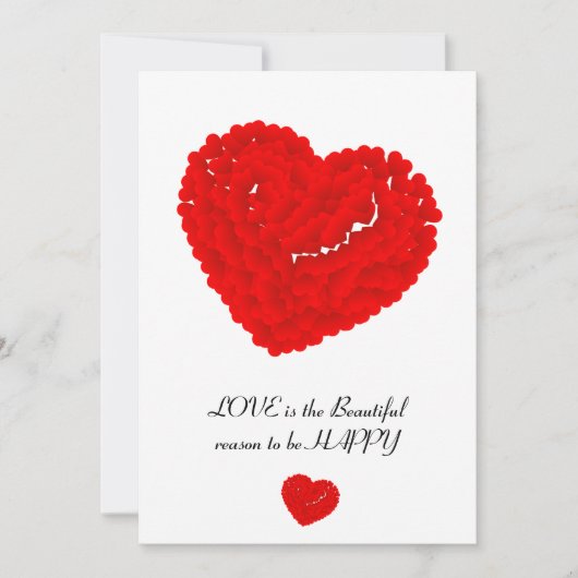 liefde gelukkig doe-het-zelf feestdagenkaart (Voorkant)