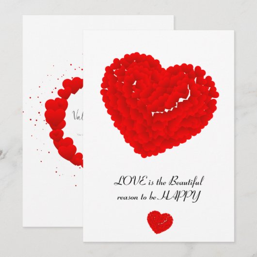 liefde gelukkig doe-het-zelf feestdagenkaart (Voorkant / Achterkant)