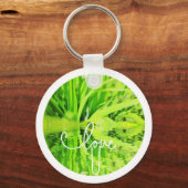 Liefde Gelukkig Groen Gras Sleutelhanger (Voorkant)