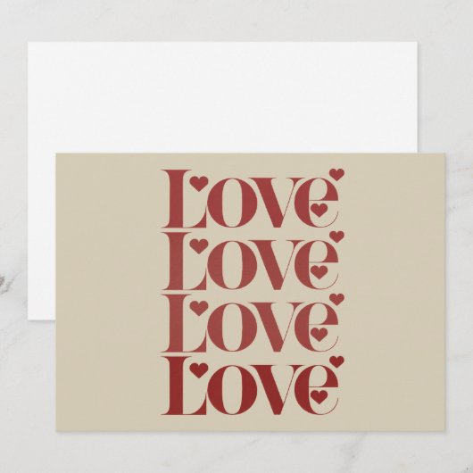 Liefde Gelukkige Valentijnsdag Valentijn Koppel  Feestdagenkaart (Voorkant / Achterkant)