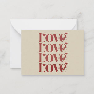 Liefde Gelukkige Valentijnsdag Valentijn Koppel  Notitiekaartje