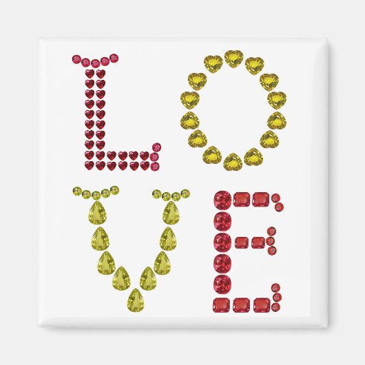 Liefde gemaakt met Gemstenen Magneet (Voorkant)