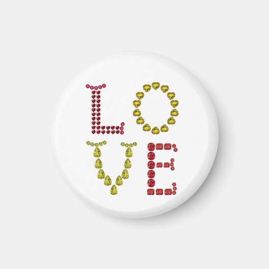 Liefde gemaakt met Gemstenen Magneet (Voorkant)