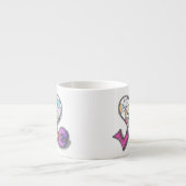 Liefde gemaakt van het hart espresso kop (Voorkant)