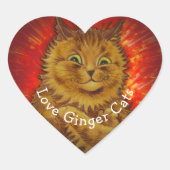 LIEFDE GEMBERKATten Hart Sticker (Voorkant)
