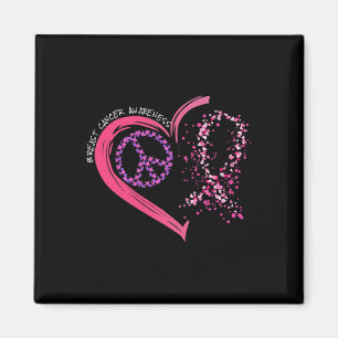 Liefde geneest Hartvormig Roze Lint Borstkanker Be Magneet