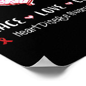 Liefde geneest Hartziekte Bewustzijn Mannen Vrouwe Poster (Hoek)