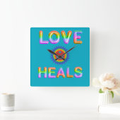 Liefde geneest vierkante klok (Huis)