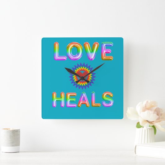 Liefde geneest vierkante klok (Huis)