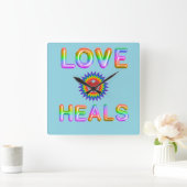 Liefde geneest vierkante klok (Huis)