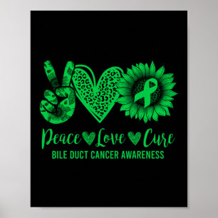 Liefde Geneest Zonnebloem Galwegkanker Bewustzijn Poster