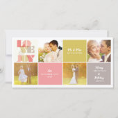 Liefde & geniet van onze eerste kerstfotocollage feestdagenkaart (Voorkant)