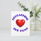 Liefde geocaching en jacht briefkaart (Staand voorkant)