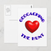 Liefde geocaching en jacht briefkaart (Voorkant / Achterkant)
