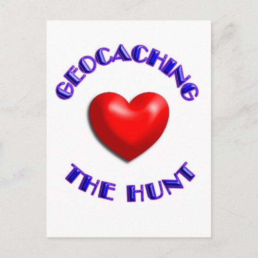 Liefde geocaching en jacht briefkaart (Voorkant)