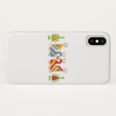 Liefde Geometrisch Patroon Art iPhone Case (Achterkant (horizontaal))