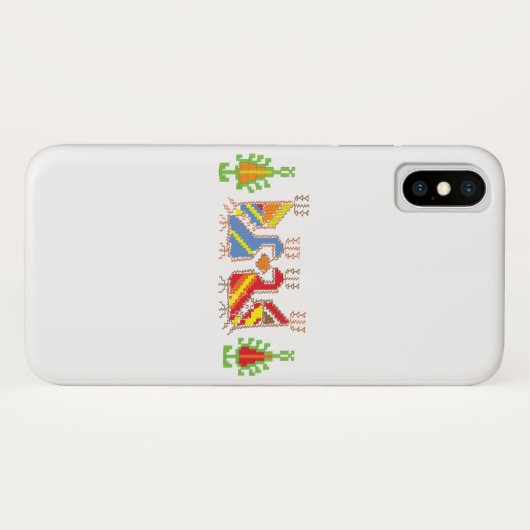 Liefde Geometrisch Patroon Art iPhone Case (Achterkant (horizontaal))