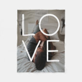 LIEFDE gepersonaliseerde foto koppels Fleece Deken (Voorkant)