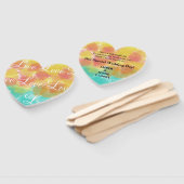 Liefde Gepersonaliseerde Gouache Waterverven Handwaaier (Niet-gemonteerd)