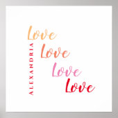 Liefde gepersonaliseerde typografie poster (Voorkant)