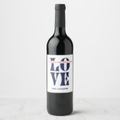 LIEFDE Gepersonaliseerde Wijn Labels Etiket (Voorkant)