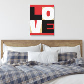 Liefde geraffineerd Letter Art Design Red Black Go Canvas Afdruk (Insitu (Slaapkamer))