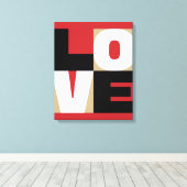 Liefde geraffineerd Letter Art Design Red Black Go Canvas Afdruk (Insitu (Houten vloer))