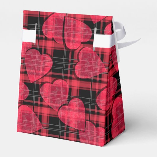 Liefde geruit, geruit bedankdoosjes (Achterkant)