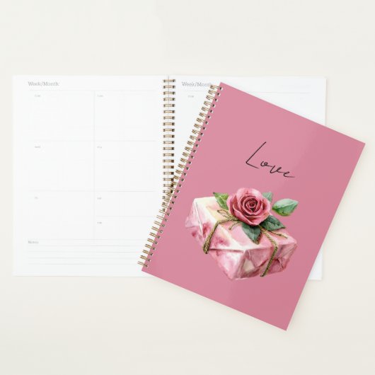 Liefde Geschenk Roos Bloem Planner (Display)