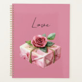 Liefde Geschenk Roos Bloem Planner (Voorkant)