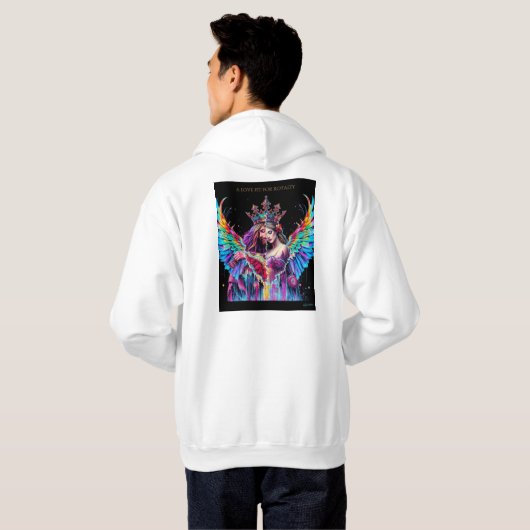 Liefde geschikt voor royalty's hoodie (Achterkant volledig)