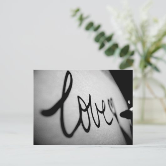 Liefde geschreven briefkaart (Staand voorkant)