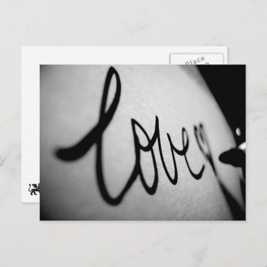 Liefde geschreven briefkaart (Voorkant / Achterkant)