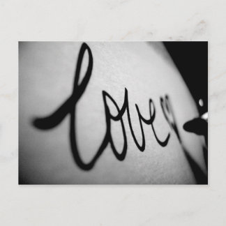 Liefde geschreven briefkaart