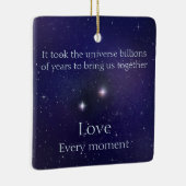 Liefde geschreven in de Stars Custom Sentimental W Keramisch Ornament (Rechts)