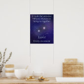 Liefde geschreven in de Stars Custom Sentimental W Poster (Keuken)