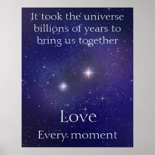 Liefde geschreven in de Stars Custom Sentimental W Poster