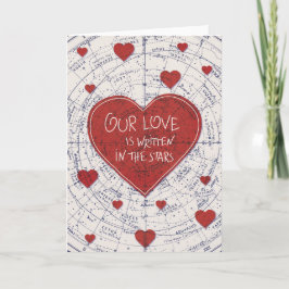 Liefde geschreven in de sterren feestdagen kaart