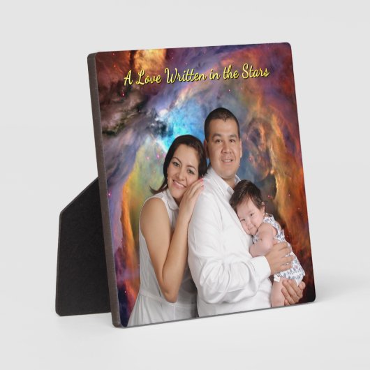 Liefde Geschreven in de sterren Foto Orionnevel SQ Fotoplaat (Voorkant)